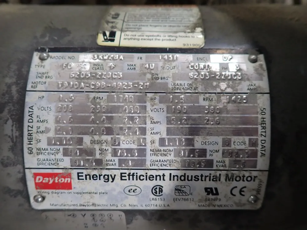 Dayton 1.5 Pump - 3kw28a