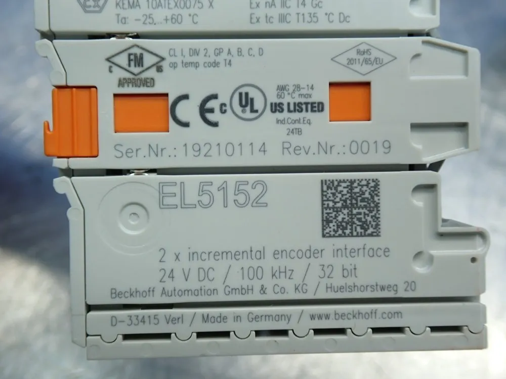 Beckhoff Ethercat Terminal 2-channel Encoder Interface 2pcs - El5152