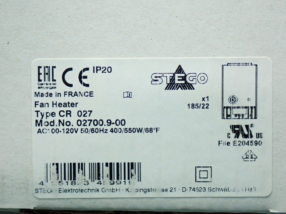 Genesis Automation Fan Heater Unit - 02700.9-00