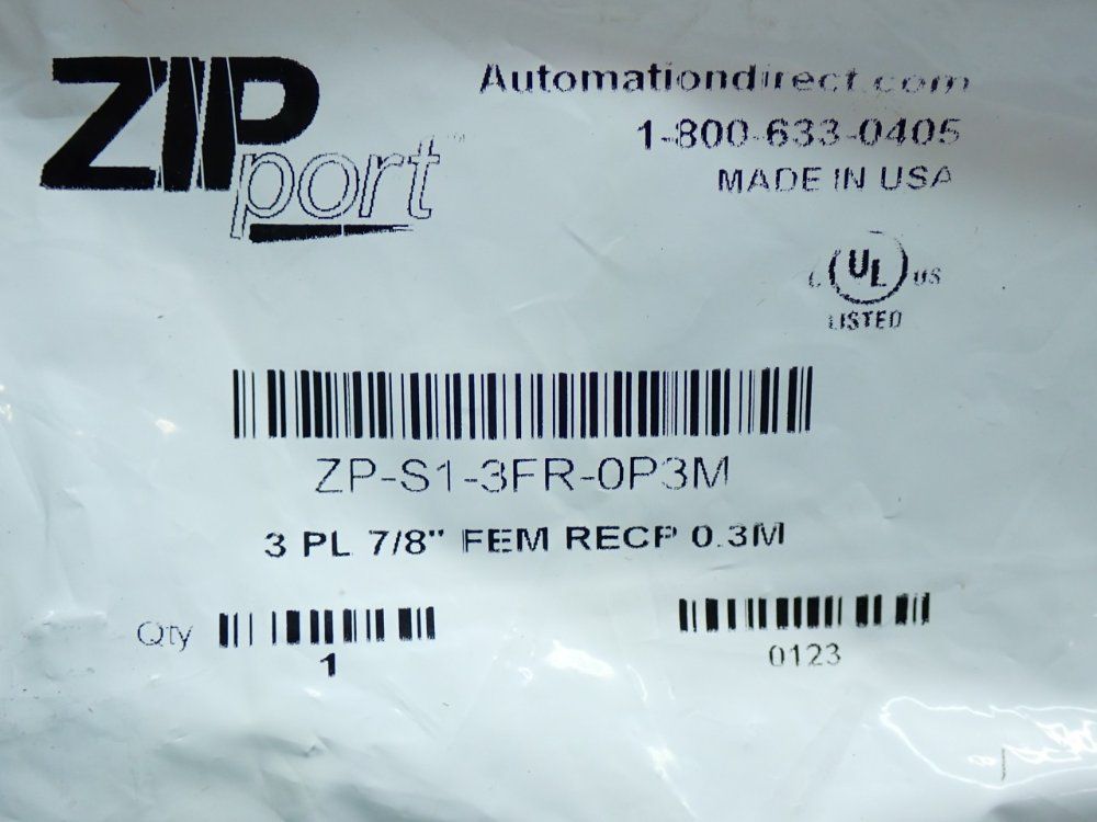 Zipport Bulkhead Connector, 32pcs - Zp-s1-3fr-0p3m