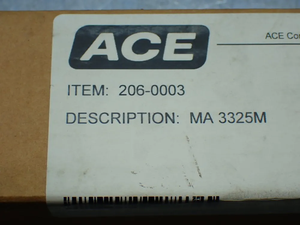 Ace Controls Ma3325m Industrial Shock Absorber - 206-0003