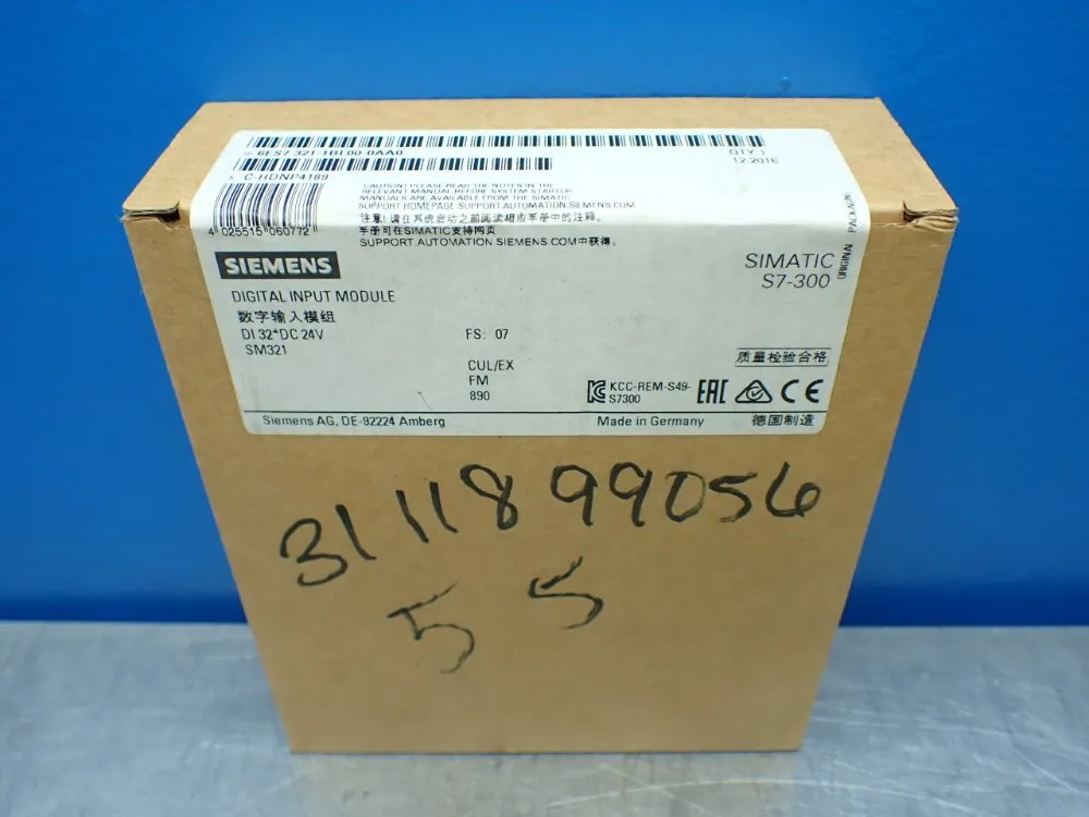 Siemens Simatic S7-300 Digital Input Module - 6es7 321-1bl00-0aa0