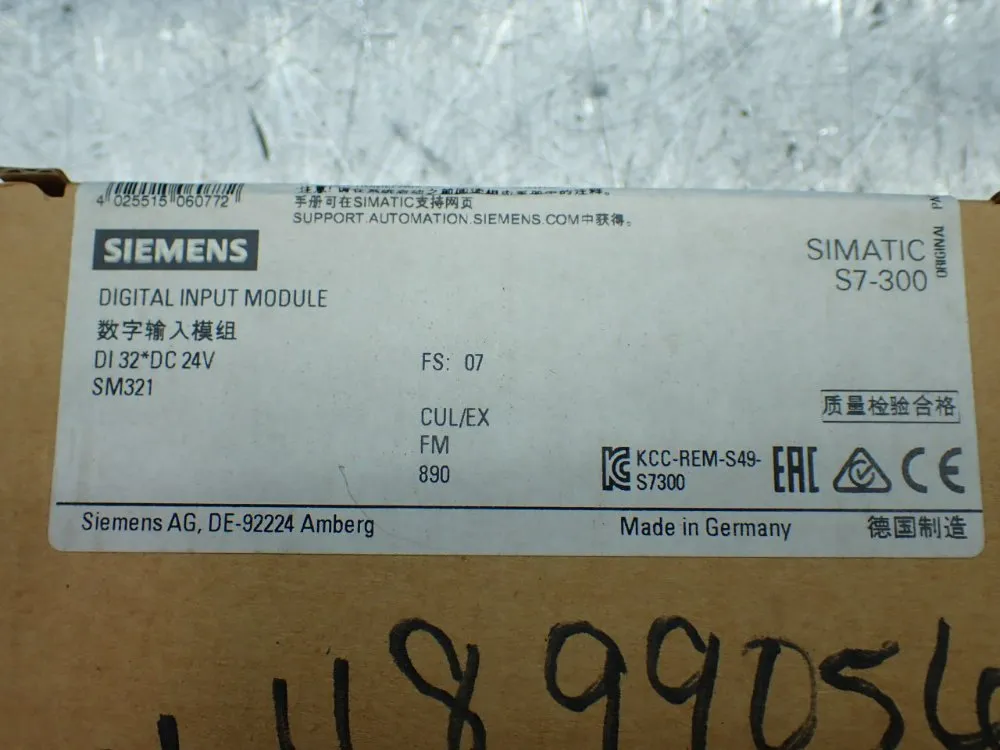 Siemens Simatic S7-300 Digital Input Module - 6es7 321-1bl00-0aa0