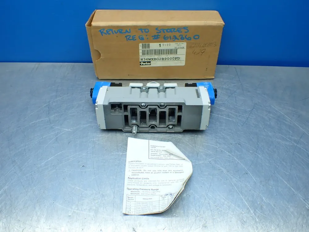 Parker Pneumatic Directional Control Valve - H36wxbg2b9000fd