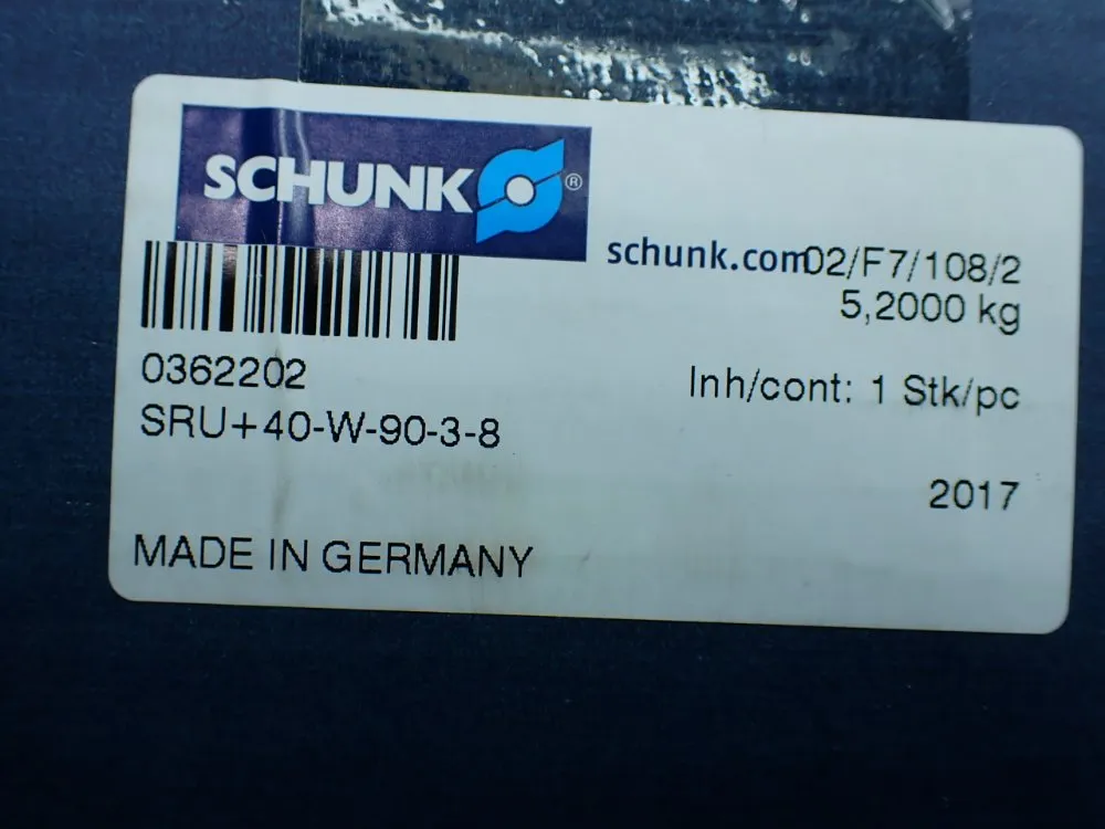 Schunk Universal Swivel Unit. - Sru+40-w-90-3-8