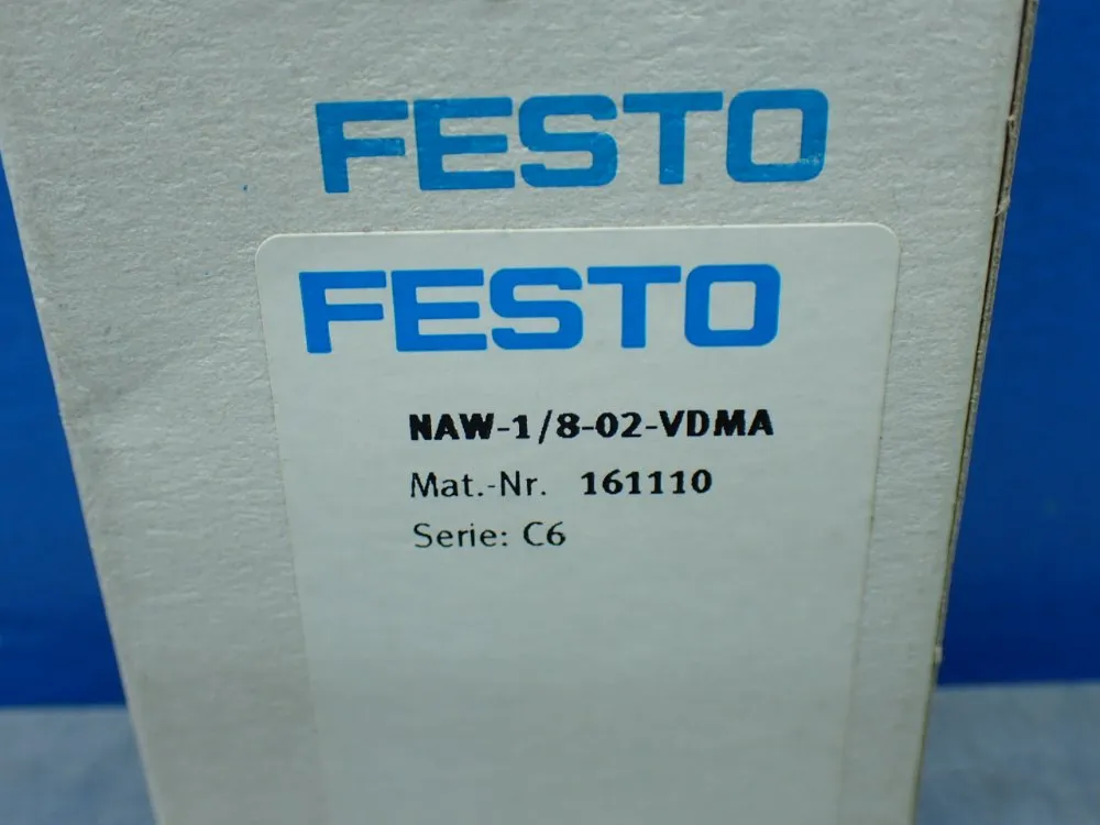 Festo Pneumatic Manifold Sub Base Unit - Naw-1/8-02-vdma