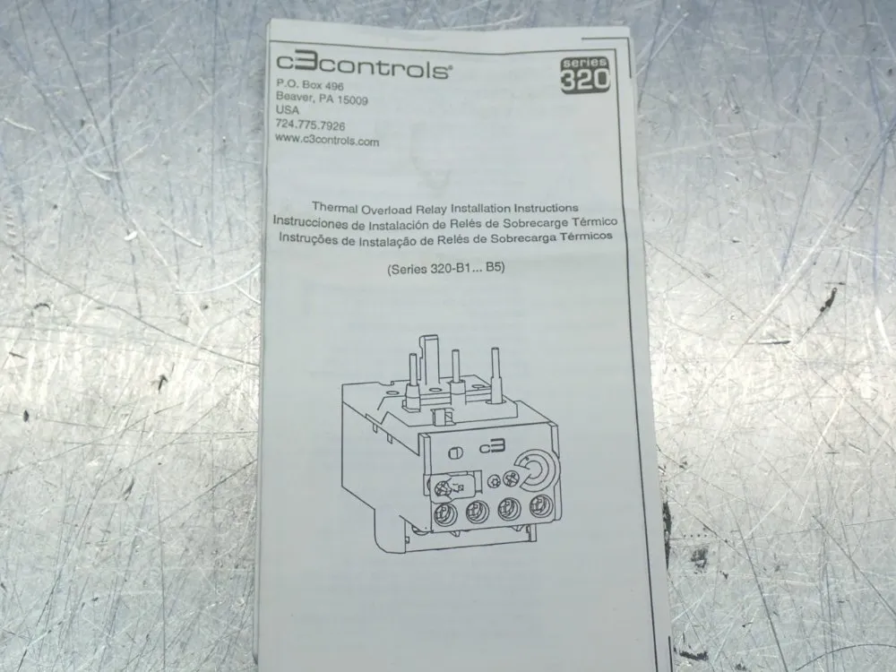 C3controls Bimetallic Overload Relay - 320-b1d80