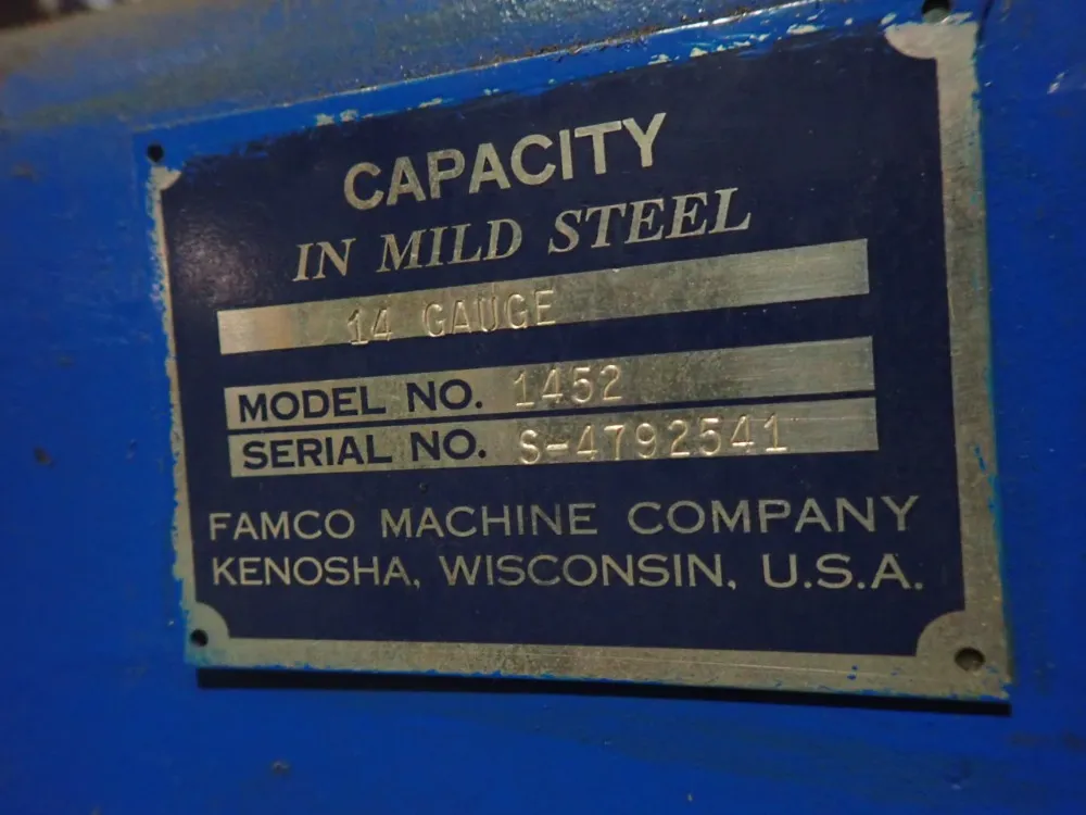 Famco Machine Company 14 Gauge Shear - 1452
