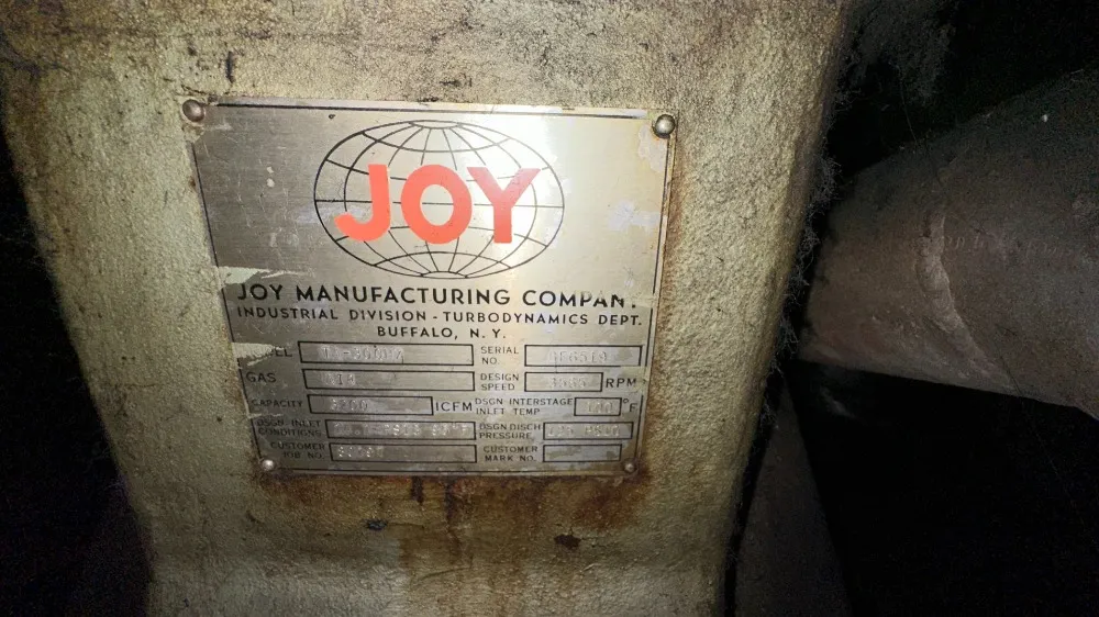 700 Hp Joy Centrifugal Turbo- Air Air Compressor, Model Ta-30