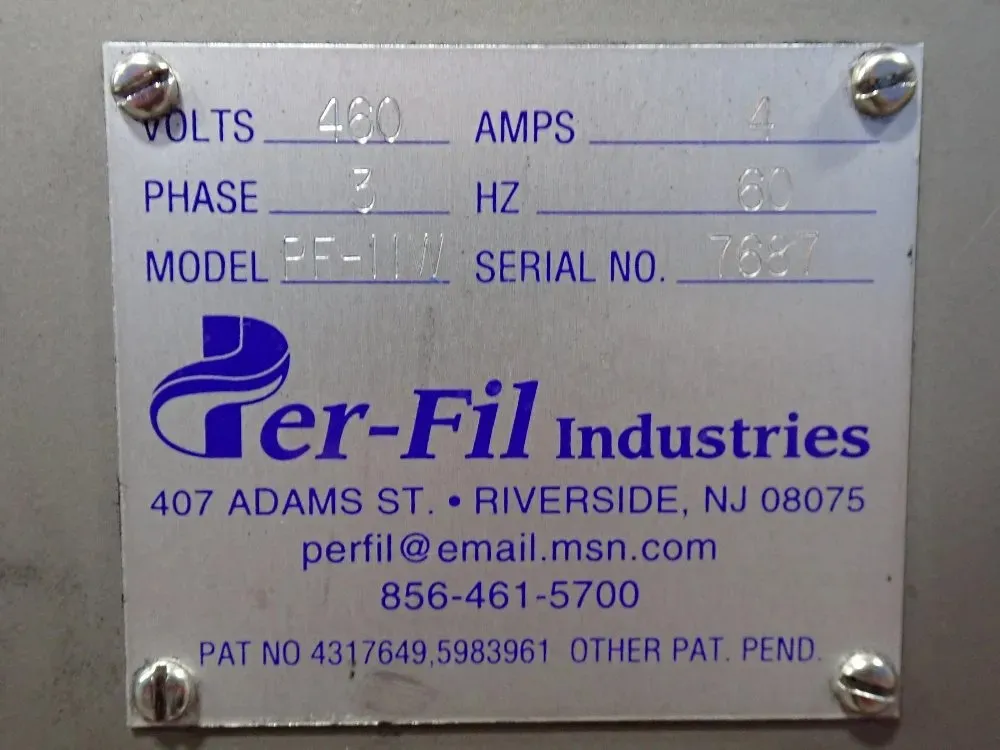 Per-fil Powder Filler, Model Pf-11w
