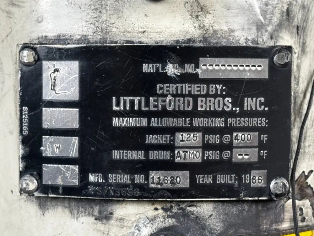 10 Liter Littleford High Intensity Mixer, Model W-10