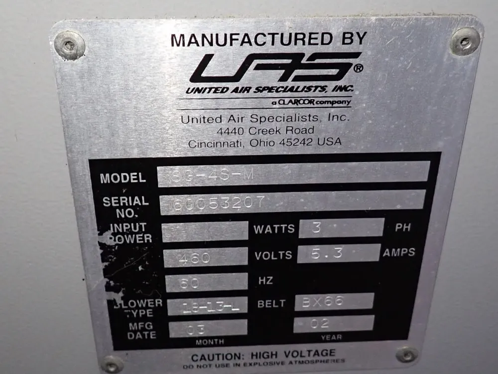 United Air Specialists Inc Air Cleaner - Sg-4s-m