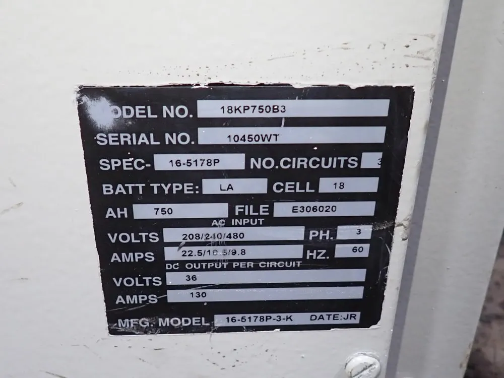 750 Ah Battery Charger - 18kp750b3