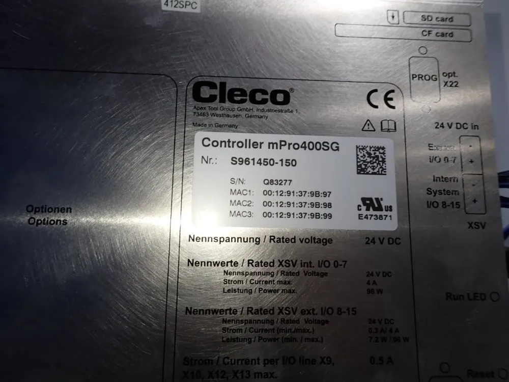 Apex Tool Group Control Panel - Mpro400sg