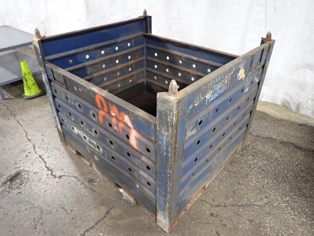 46 1/2' X 52" X 35" Stackable Metal Bin
