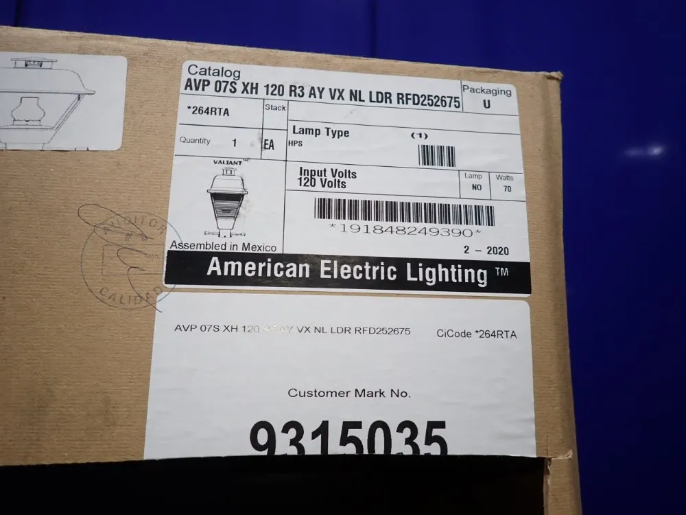 American Electric Lighting Led Post-top Lanterns - Avp 07sxh 120 R3 Ay Vx Nl Ldr Rfd252675