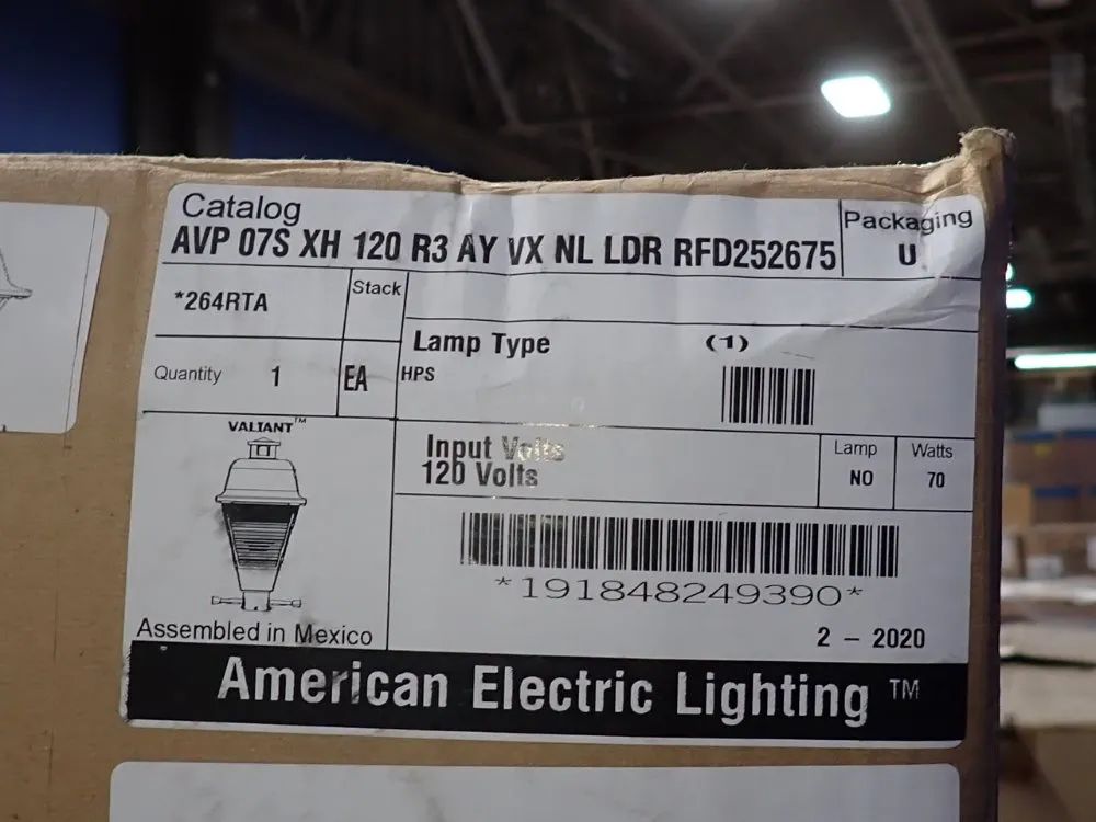 American Electric Lighting Led Post-top Lanterns - Avp 07sxh 120 R3 Ay Vx Nl Ldr Rfd252675