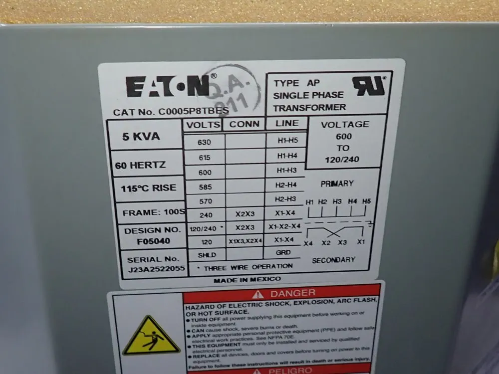 Eaton 5 Kva Transformer - C0005p8tbes