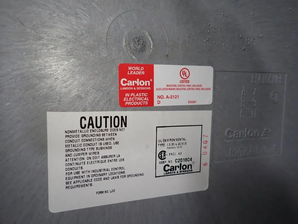 Carlon 20" X 16" X 12" Electrical Enclosure - C2016c4