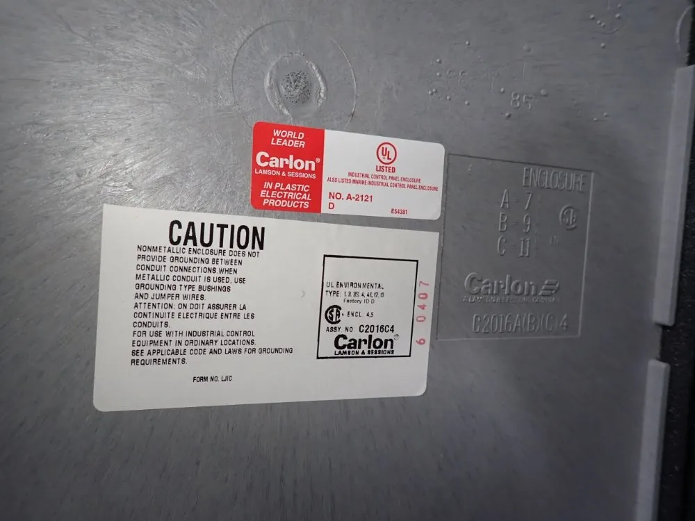 Carlon 20" X 16" X 12" Electrical Enclosure - C2016c4