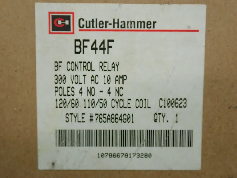 Cutler Hammer Control Relay - Bf44f