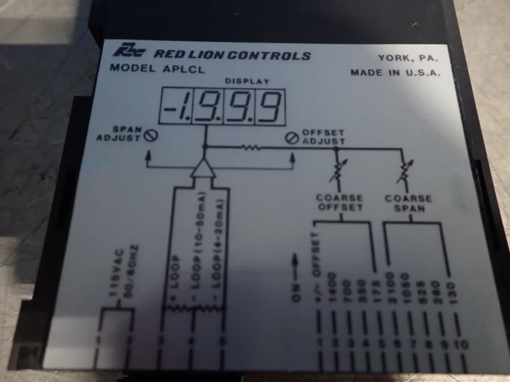 Red Lion Controls Current Loop Indicator - Aplcl400