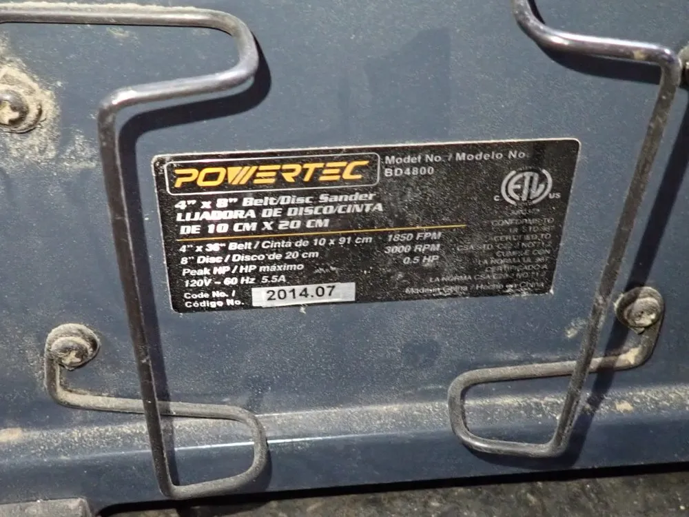 Powertec 4" X 8" Belt & Disc Sander - Bd4800