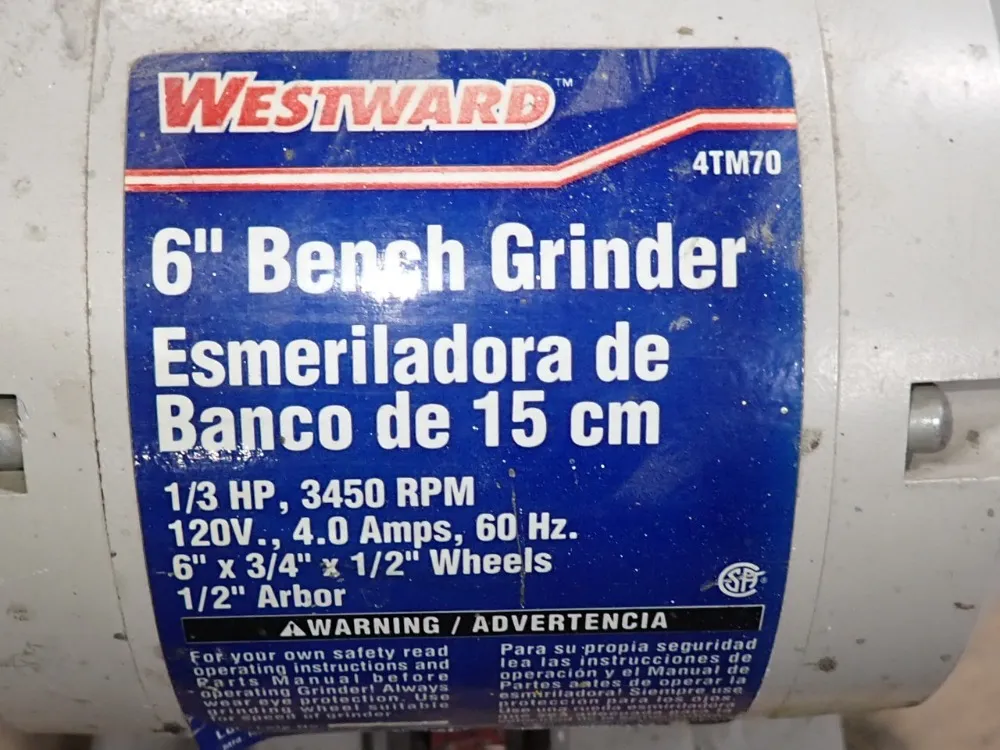 Westward 6" Bench Grinder - 4tm70