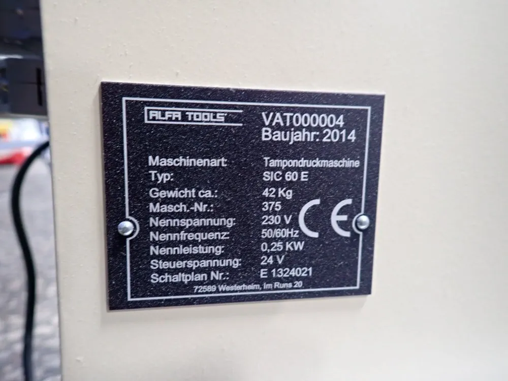 Tampo Print Electro Pneumatic Pad Printing Machine - Sic 60 E