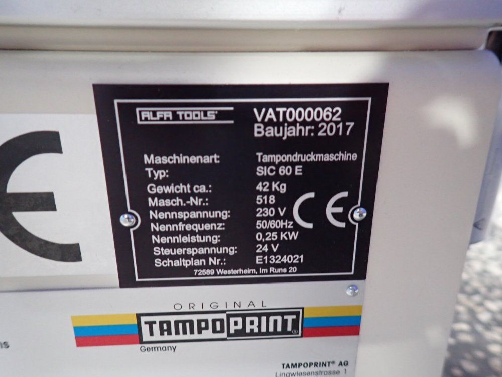 Tampo Print Electro Pneumatic Pad Printing Machine - Sic 60 E