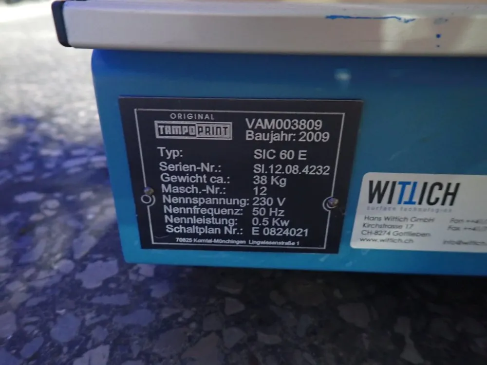 Tampo Print Electro Pneumatic Pad Printing Machine - Sic 60 E