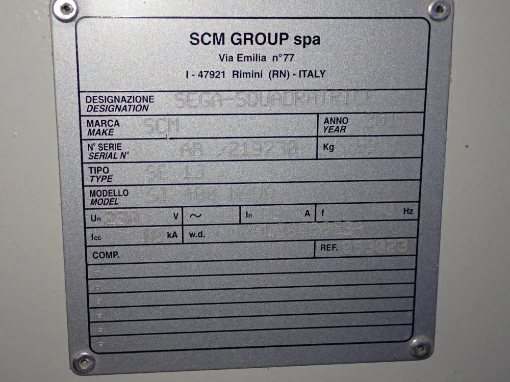 Scm Group 19" Sliding Table Saw - Si400n / Sega-squadratrice