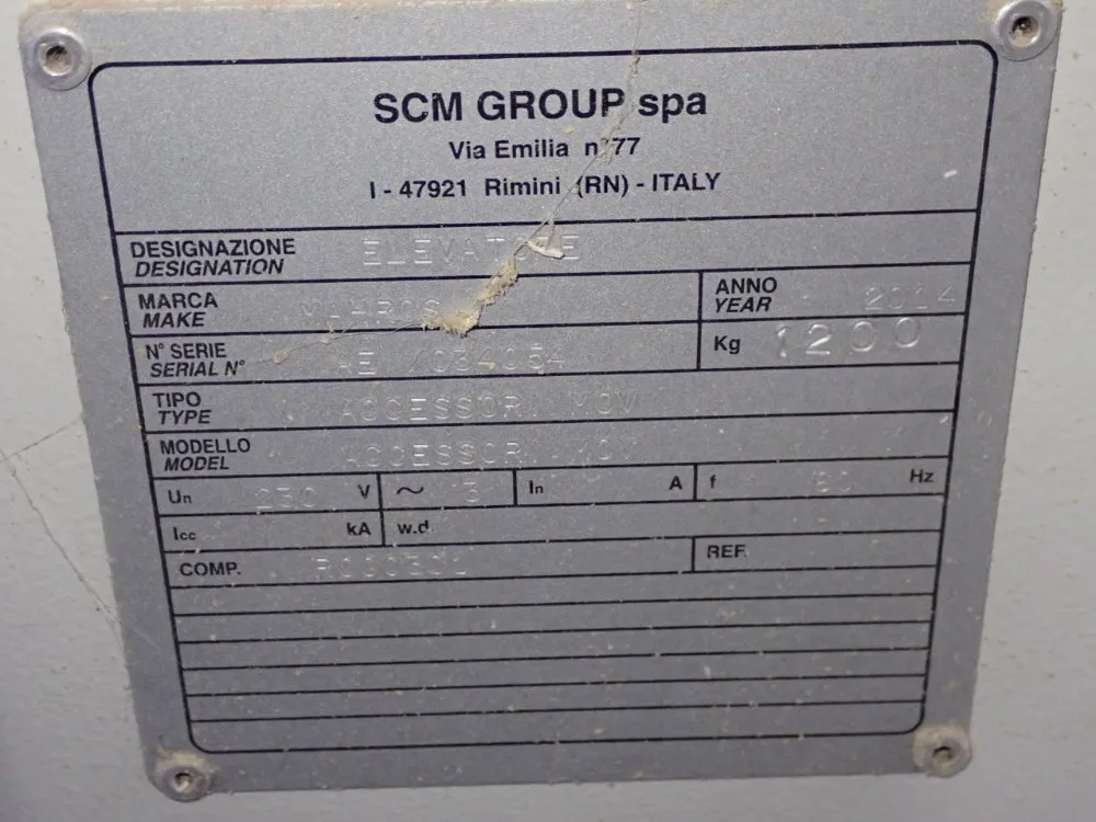 Scm Group 61" X 145" Cnc Router - Pratix N