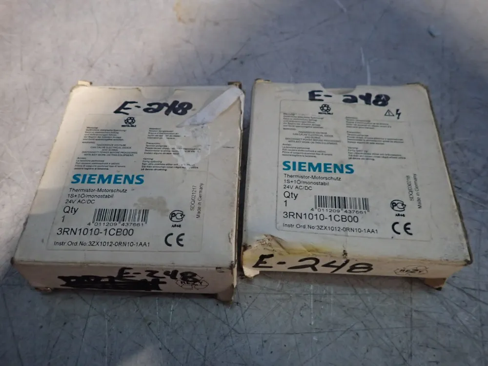 Siemens Lot Of 2 Motor Protection Relay - 3rn1010-1cb00