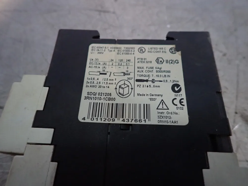 Siemens Lot Of 2 Motor Protection Relay - 3rn1010-1cb00