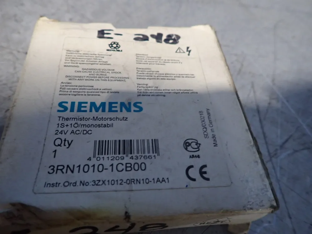 Siemens Lot Of 2 Motor Protection Relay - 3rn1010-1cb00