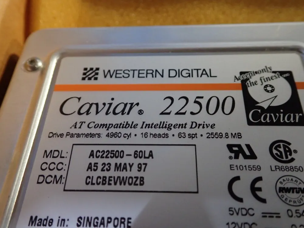 Western Digital Caviar Hard Drive - Ac22500-60la