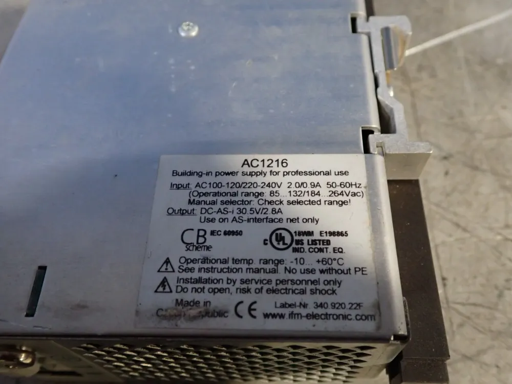 Ifm Power Supply - Ac1216