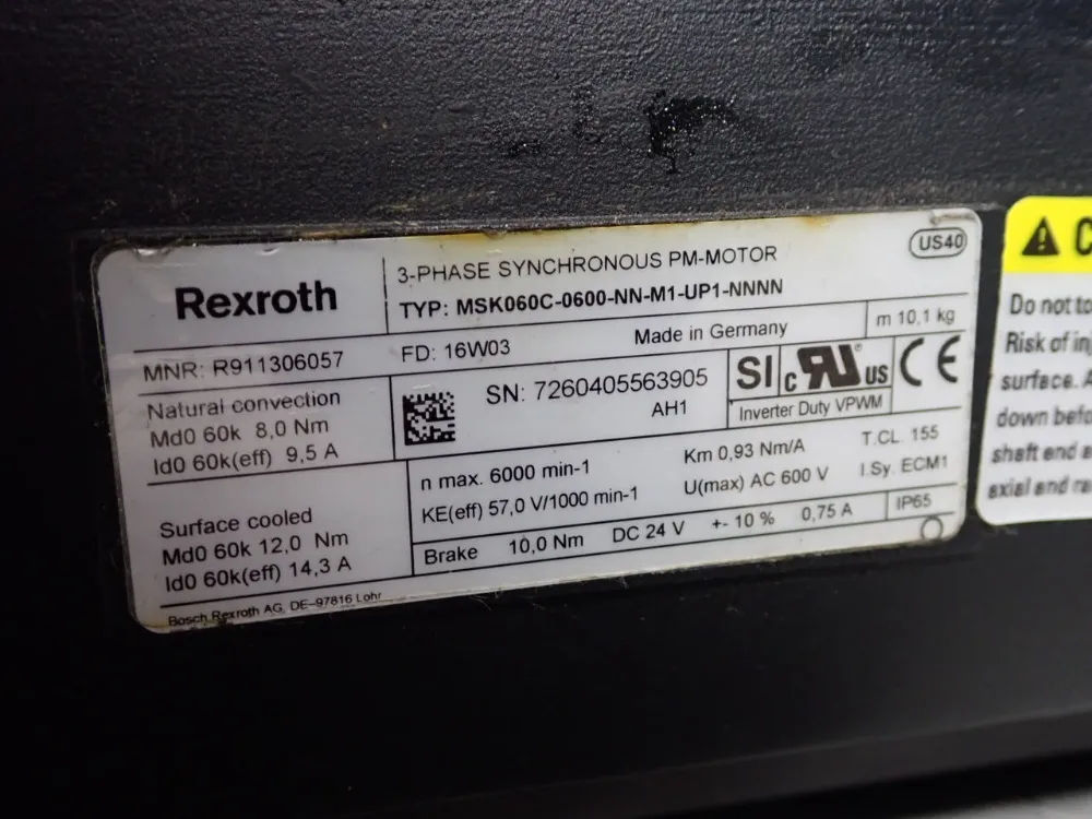 Rexroth Permanent Magnet Motor - R911306057