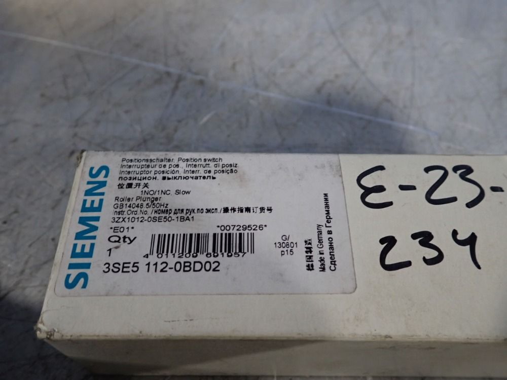 Siemens Position Switch - 3se112-0bd02