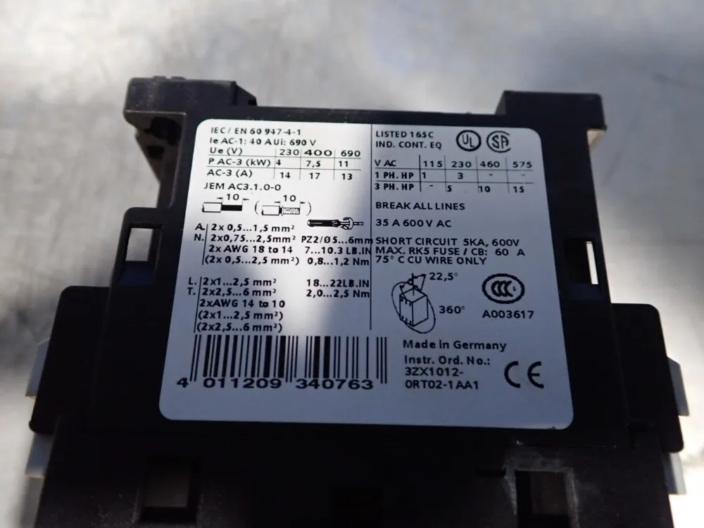 Siemens Contactor - 3rt1025-1ak60