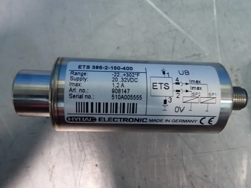 Hydac Electronic Pressure Sensor - Ets386-2-150-400