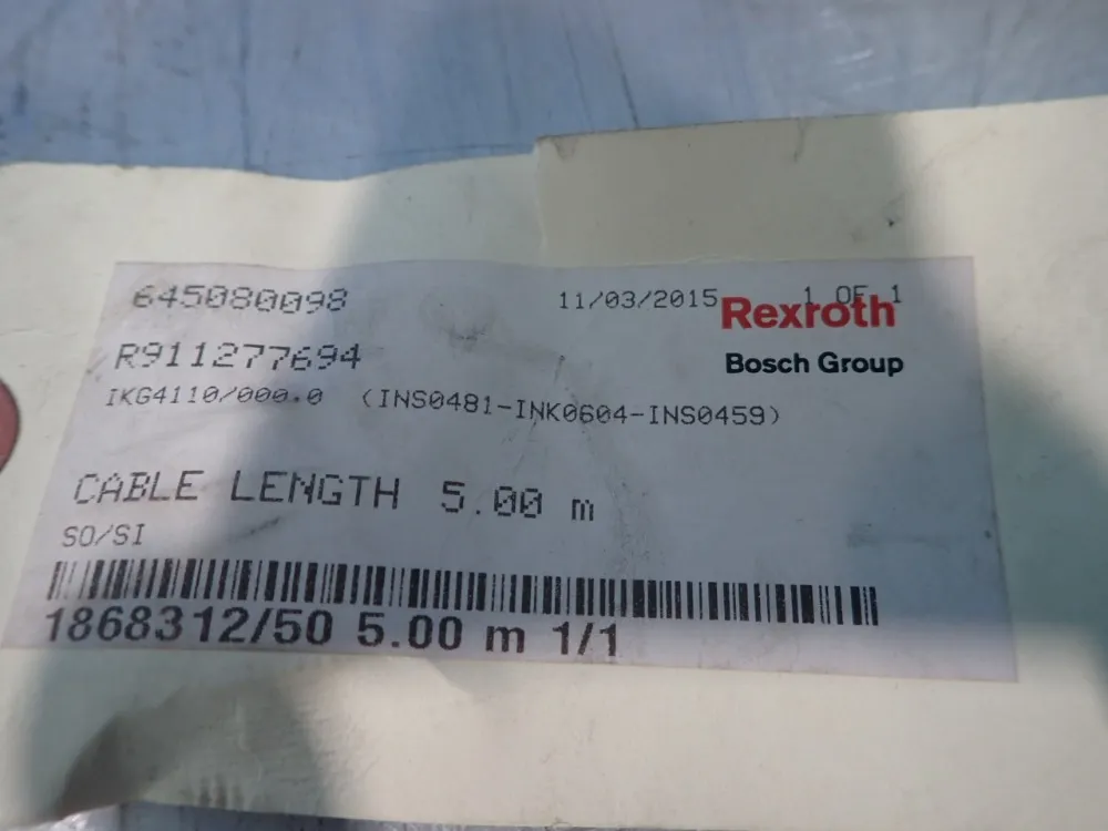 Rexroth Power Cable - R911277694