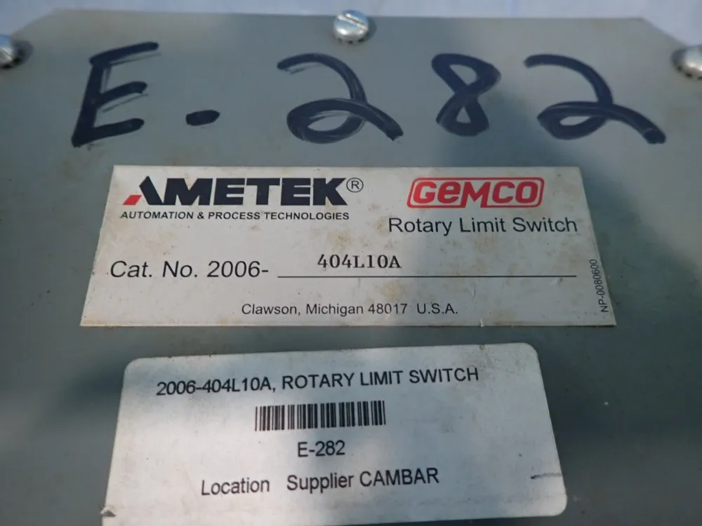 Ametek Rotart Limit Switch - 404l10a