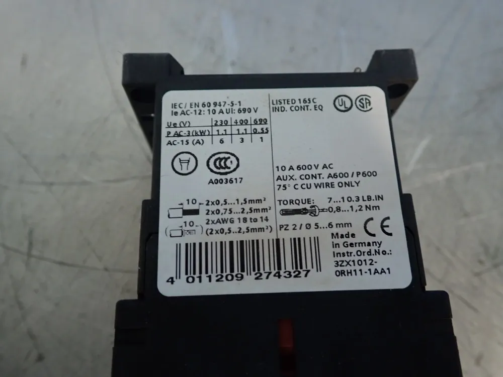 Siemens Control Relay - 3rh1131-1bb40