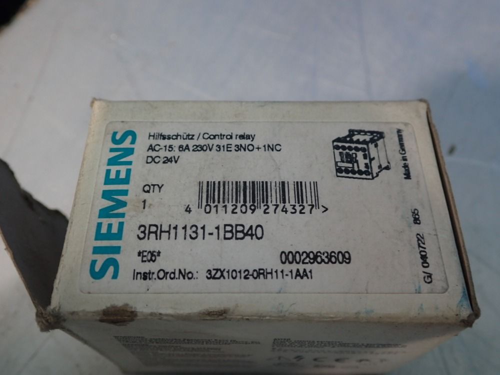 Siemens Control Relay - 3rh1131-1bb40