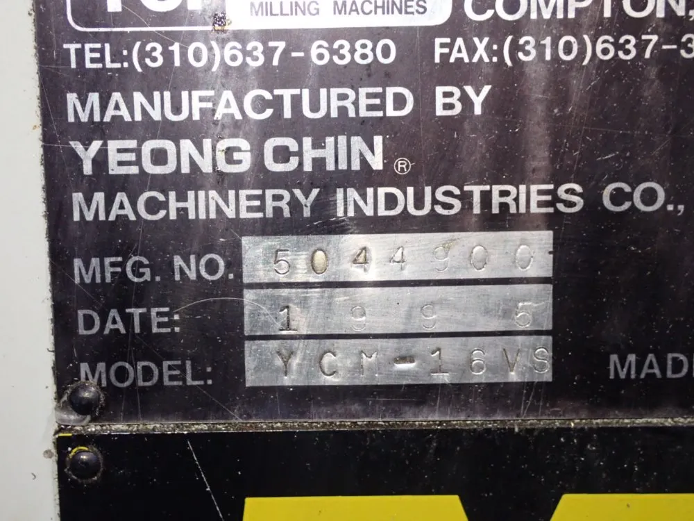 Yci Supermax 9" X 49" Vertical Mill - Ycm-16vs