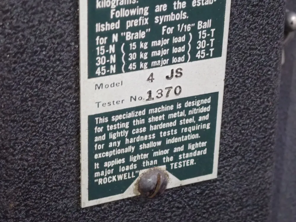 Rockwell Hardness Tester - 4js