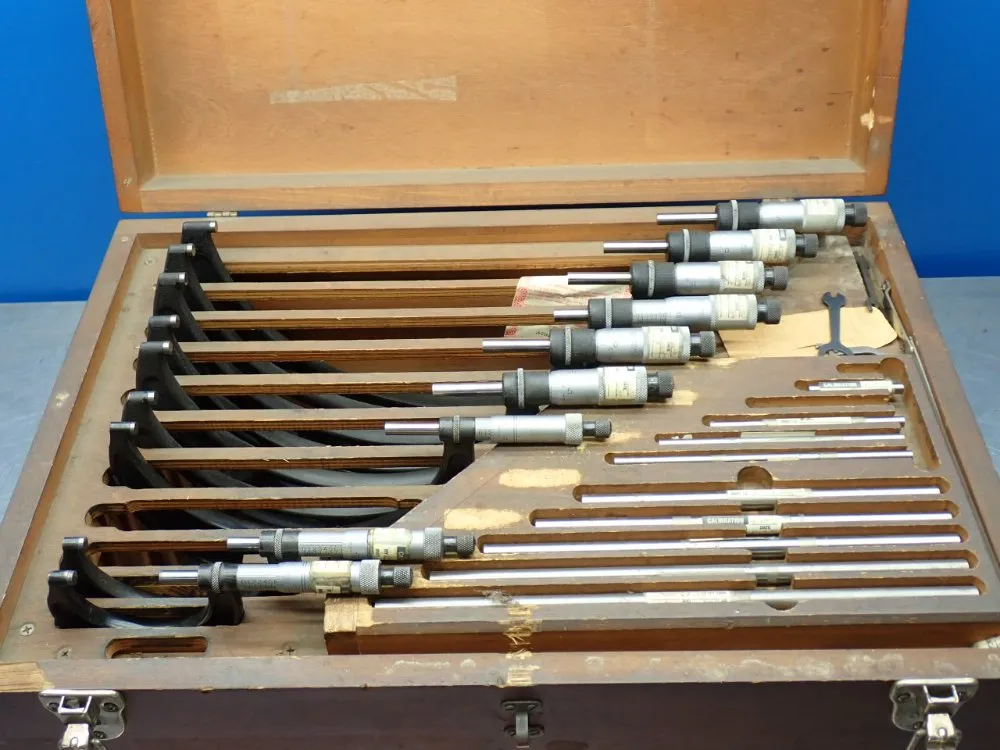 Starrett 1" - 11" 9pcs Outside Micrometer Set. - 436