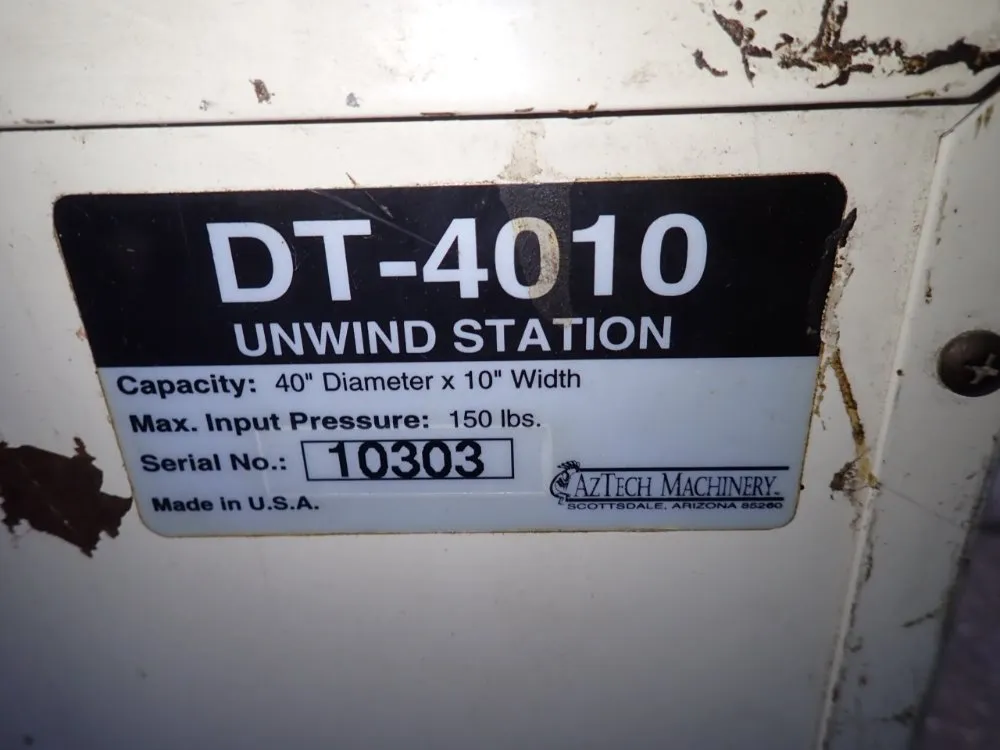 Aztech Machinery 40" X 10" Unwind Station - Dt-4010